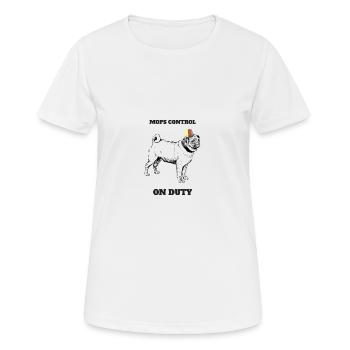 CONTRÔLE MOPS - T-shirt respirant Femme - blanc - Devant - AI Model Female 172 dark (172cm)