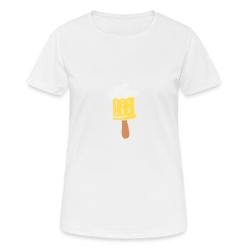 Bier am Stiel - Frauen T-Shirt atmungsaktiv - Weiß - Vorne - AI Model Female 172 dark (172cm)