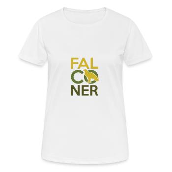Beizjagd falknerei - Frauen T-Shirt atmungsaktiv - Weiß - Vorne - AI Model Female 172 dark (172cm)