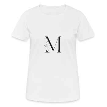 Großes M für Mama - Frauen T-Shirt atmungsaktiv - Weiß - Vorne - AI Model Female 172 dark (172cm)