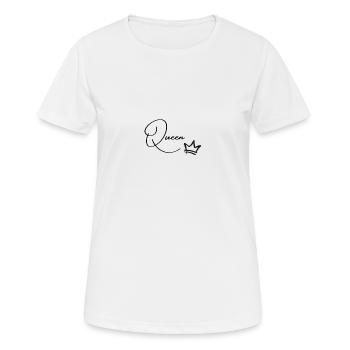 Queen - Frauen T-Shirt atmungsaktiv - Weiß - Vorne - AI Model Female 172 dark (172cm)
