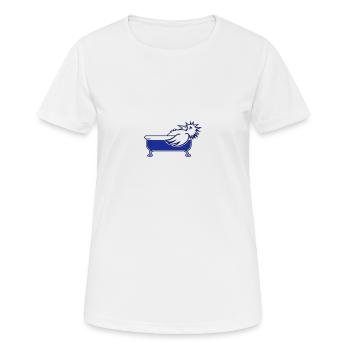 Oiseau dans la baignoire / oiseau dans la - T-shirt respirant Femme - blanc - Devant - AI Model Female 172 dark (172cm)