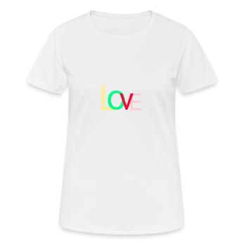 Love - Frauen T-Shirt atmungsaktiv - Weiß - Vorne - AI Model Female 172 dark (172cm)