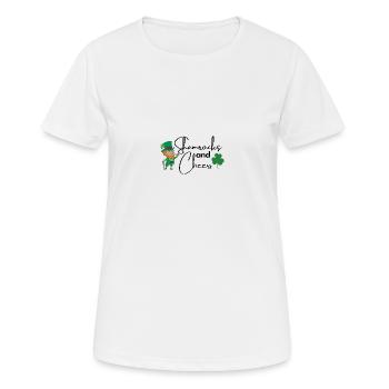 Trèfles et acclamations - T-shirt respirant Femme - blanc - Devant - AI Model Female 172 dark (172cm)