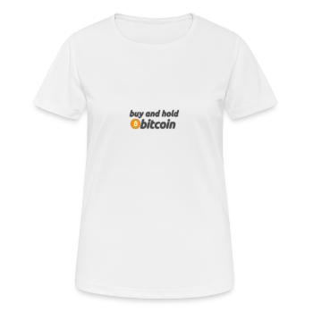 Bitcoin - Frauen T-Shirt atmungsaktiv - Weiß - Vorne - AI Model Female 172 dark (172cm)