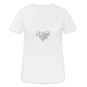Herz Symbol - Frauen T-Shirt atmungsaktiv - Weiß - Vorne - AI Model Female 172 dark (172cm)