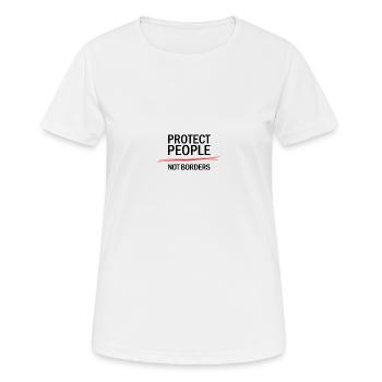 No one is illegal - Women's Breathable T-Shirt - white - Front - AI Model Female 172 dark (172cm)