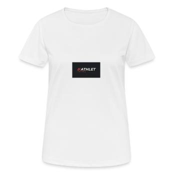 Athlet - Frauen T-Shirt atmungsaktiv - Weiß - Vorne - AI Model Female 172 dark (172cm)