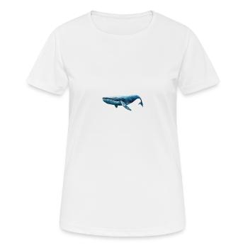 Baleine bleue - T-shirt respirant Femme - blanc - Devant - AI Model Female 172 dark (172cm)