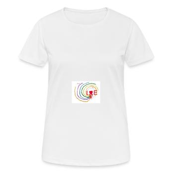 World of LOVE - T-shirt respirant Femme - blanc - Devant - AI Model Female 172 dark (172cm)