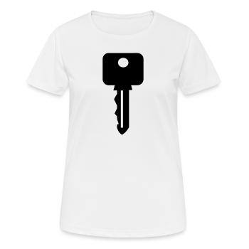 Clé - clé - idée cadeau - T-shirt respirant Femme - blanc - Devant - AI Model Female 172 dark (172cm)