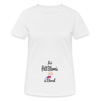 ici petit biterrois - T-shirt respirant Femme - blanc - Devant - AI Model Female 172 dark (172cm)