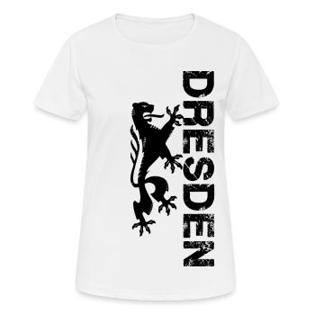 Dresden - Frauen T-Shirt atmungsaktiv - Weiß - Vorne - AI Model Female 172 dark (172cm)