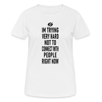Sozialer Sarkasmus - Frauen T-Shirt atmungsaktiv - Weiß - Vorne - AI Model Female 172 dark (172cm)