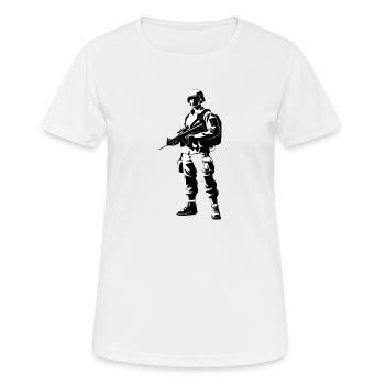 Soldier - Army Design - Women's Breathable T-Shirt - white - Front - AI Model Female 172 dark (172cm)