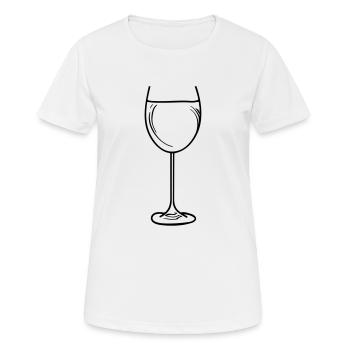 wein glas - Frauen T-Shirt atmungsaktiv - Weiß - Vorne - AI Model Female 172 dark (172cm)