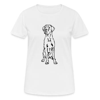 Deutsche Dogge - Frauen T-Shirt atmungsaktiv - Weiß - Vorne - AI Model Female 172 dark (172cm)