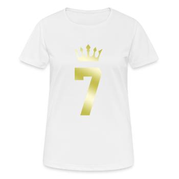 7 Couronne numérique - T-shirt respirant Femme - blanc - Devant - AI Model Female 172 dark (172cm)
