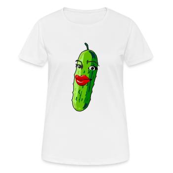 Pickle - Cucumber - Women's Breathable T-Shirt - white - Front - AI Model Female 172 dark (172cm)