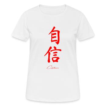 Chinesisch - Frauen T-Shirt atmungsaktiv - Weiß - Vorne - AI Model Female 172 dark (172cm)