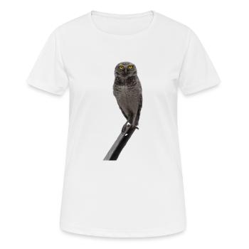 Die Eule die Eule - Frauen T-Shirt atmungsaktiv - Weiß - Vorne - AI Model Female 172 dark (172cm)