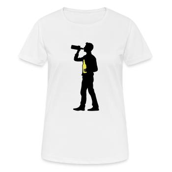 Trinker Bier - Frauen T-Shirt atmungsaktiv - Weiß - Vorne - AI Model Female 172 dark (172cm)