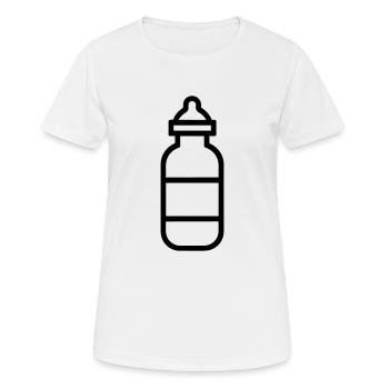 Flasche - Frauen T-Shirt atmungsaktiv - Weiß - Vorne - AI Model Female 172 dark (172cm)