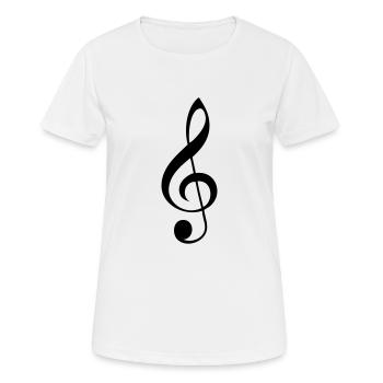 G-Clef - Women's Breathable T-Shirt - white - Front - AI Model Female 172 dark (172cm)