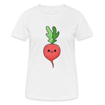 radish - Women's Breathable T-Shirt - white - Front - AI Model Female 172 dark (172cm)