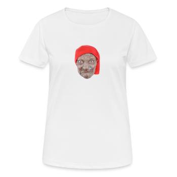 Mémé Clopo - T-shirt respirant Femme - blanc - Devant - AI Model Female 172 dark (172cm)