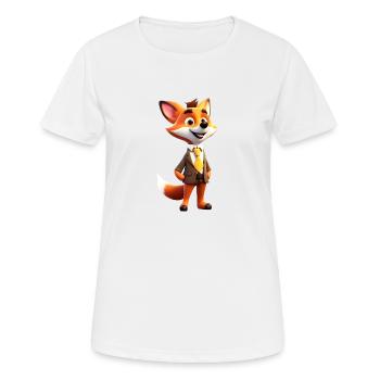 Renard élégant - T-shirt respirant Femme - blanc - Devant - AI Model Female 172 dark (172cm)
