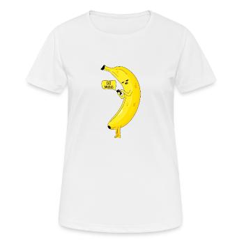 Banana with phone - Women's Breathable T-Shirt - white - Front - AI Model Female 172 dark (172cm)