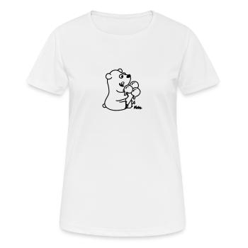 Eisbär - T-shirt respirant Femme - blanc - Devant - AI Model Female 172 dark (172cm)