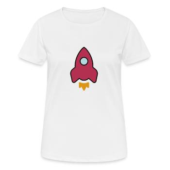 fusée - T-shirt respirant Femme - blanc - Devant - AI Model Female 172 dark (172cm)