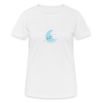 temps de sommeil - T-shirt respirant Femme - blanc - Devant - AI Model Female 172 dark (172cm)