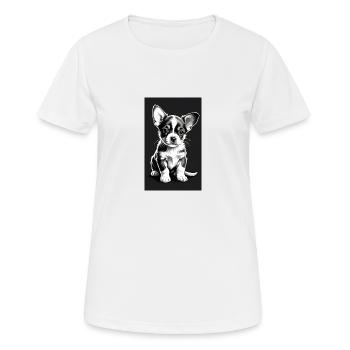Hundewelpen | Hunde | Welpen | Hundefan - Frauen T-Shirt atmungsaktiv - Weiß - Vorne - AI Model Female 172 dark (172cm)
