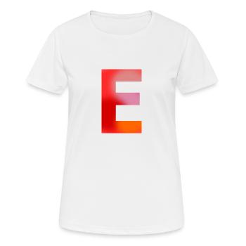 LETTER E - Women's Breathable T-Shirt - white - Front - AI Model Female 172 dark (172cm)