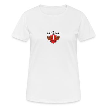 RBS Red Bear Stone - Frauen T-Shirt atmungsaktiv - Weiß - Vorne - AI Model Female 172 dark (172cm)
