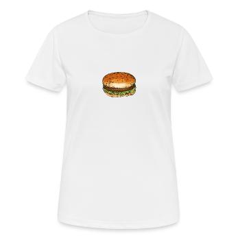 hamburger - T-shirt respirant Femme - blanc - Devant - AI Model Female 172 dark (172cm)