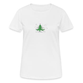 sapin - T-shirt respirant Femme - blanc - Devant - AI Model Female 172 dark (172cm)