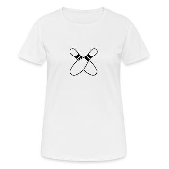 2 Bowling Pins - Frauen T-Shirt atmungsaktiv - Weiß - Vorne - AI Model Female 172 dark (172cm)