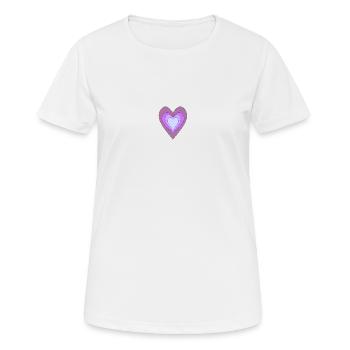 Herz lila - Frauen T-Shirt atmungsaktiv - Weiß - Vorne - AI Model Female 172 dark (172cm)