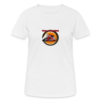 "Keep on trucking" - The gift for the trucker - Women's Breathable T-Shirt - white - Front - AI Model Female 172 dark (172cm)