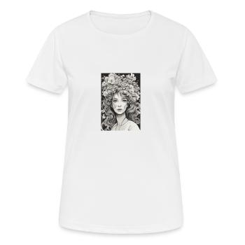 Demoiselle d’honneur - T-shirt respirant Femme - blanc - Devant - AI Model Female 172 dark (172cm)