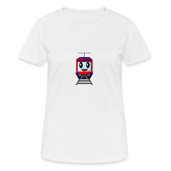 train - T-shirt respirant Femme - blanc - Devant - AI Model Female 172 dark (172cm)