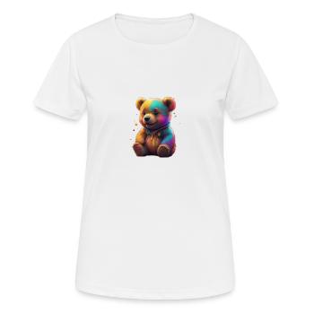 Teddybär - Frauen T-Shirt atmungsaktiv - Weiß - Vorne - AI Model Female 172 dark (172cm)