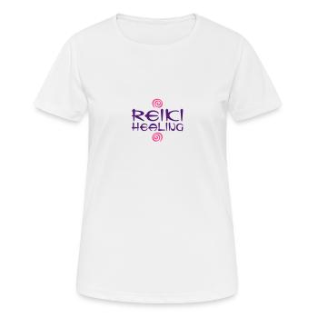 REIKI GUÉRISON - T-shirt respirant Femme - blanc - Devant - AI Model Female 172 dark (172cm)
