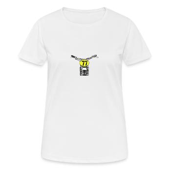 Oldschool Motocross - Frauen T-Shirt atmungsaktiv - Weiß - Vorne - AI Model Female 172 dark (172cm)