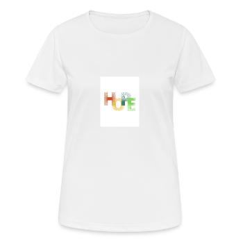 Hope Hoffnung - Frauen T-Shirt atmungsaktiv - Weiß - Vorne - AI Model Female 172 dark (172cm)