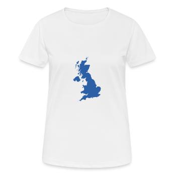 Carte britannique - T-shirt respirant Femme - blanc - Devant - AI Model Female 172 dark (172cm)